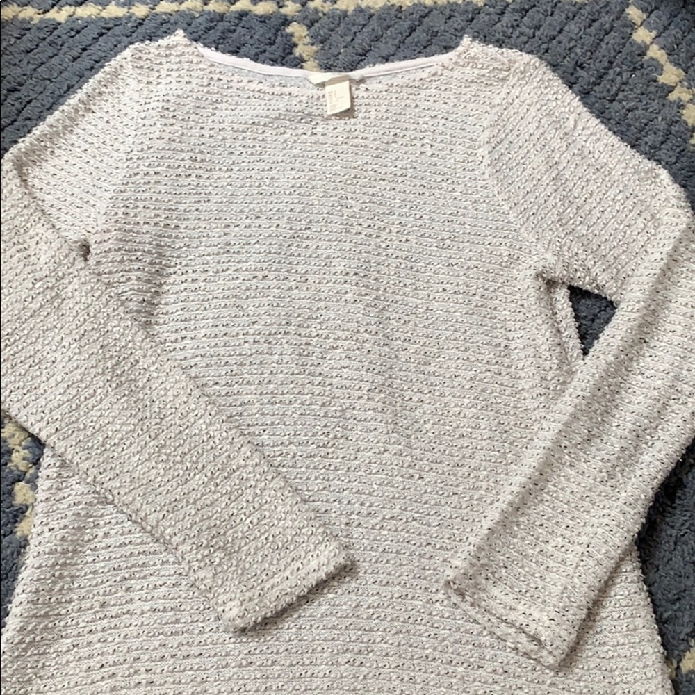 H&M cream textured sweater